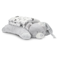 Coperta POFFY DUO 90x75cm, con cuscino animale 45x30cm GREY